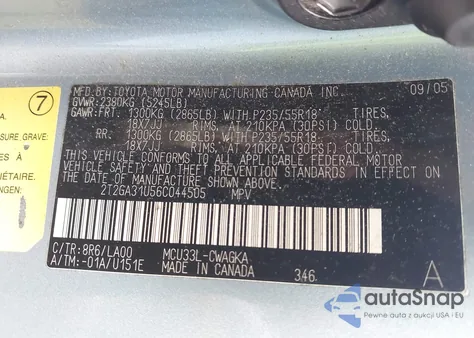 2006 Lexus Rx 330 from USA, damaged, VIN 2T2GA31U56C044505